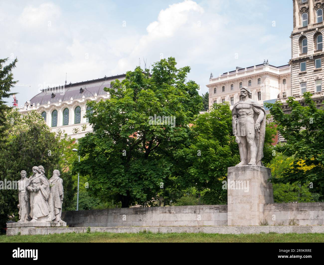 Budapest, Ungarn - 05,20. 2022 Uhr: Dozsa Gyorgy Statue oder Denkmal 1514, Führer der Bauernkämpfer, illustrierende Redaktion. Stockfoto