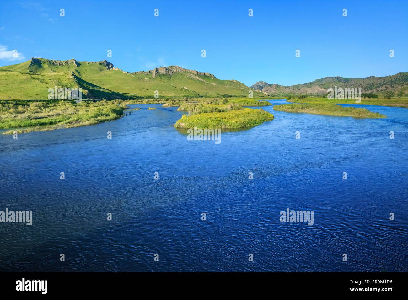 missouri River am Pelican Point in der Nähe von Hardy, montana Stockfoto