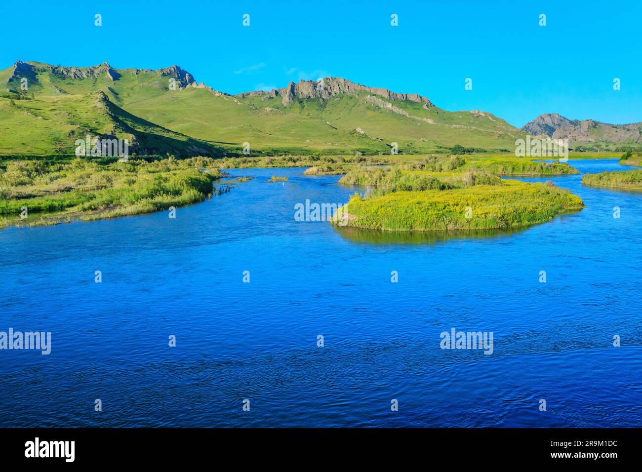 missouri River am Pelican Point in der Nähe von Hardy, montana Stockfoto