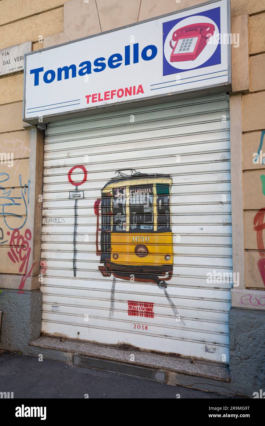 Tomasello Telefonia Kunstwerke Stockfoto
