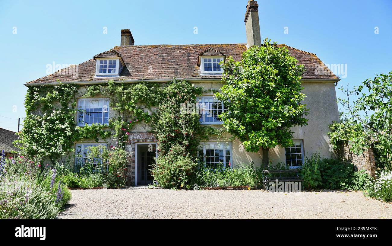 Charleston Farmhouse, West Firle, Lewes, Sussex, Vereinigtes Königreich Bloomsbury Group Stockfoto