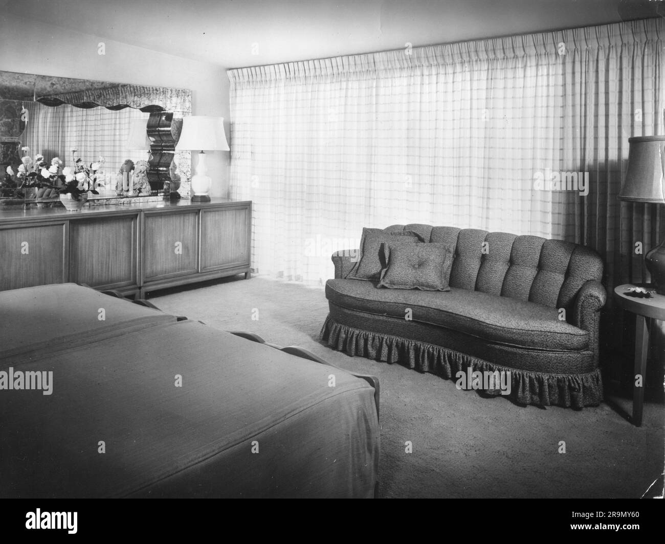 Möbel, Zimmer, Schlafzimmer, USA, 1950er, ADDITIONAL-RIGHTS-CLEARANCE-INFO-NOT-AVAILABLE Stockfoto