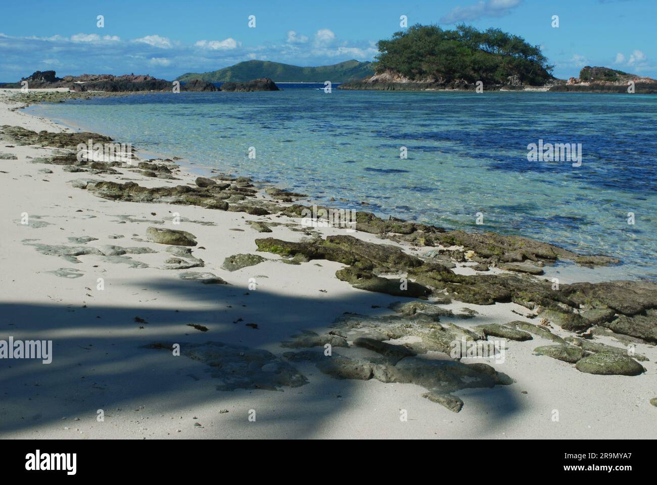 Modriki Island oder Cast Away Island, Drehort von Tom Hank's Film „Cast Away“, Fidschi, Südpazifik. Stockfoto