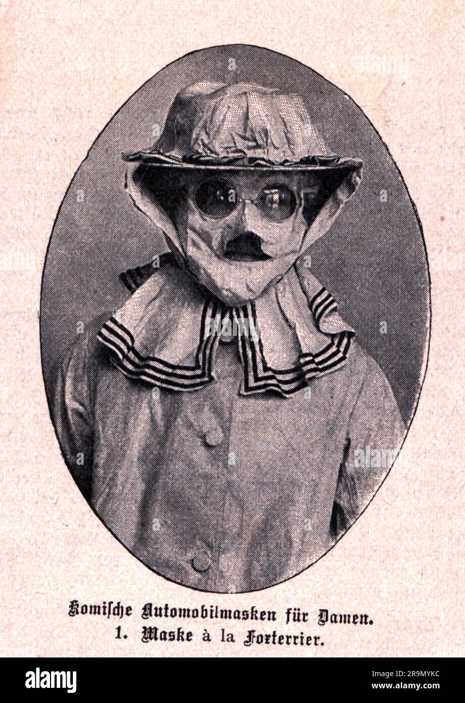 Mode, Kopfstück, Automaske a la Fox Terrier für Frauen, Deutschland, 1902, ZUSÄTZLICHE-RECHTE-FREIGABE-INFO-NICHT-VERFÜGBAR Stockfoto