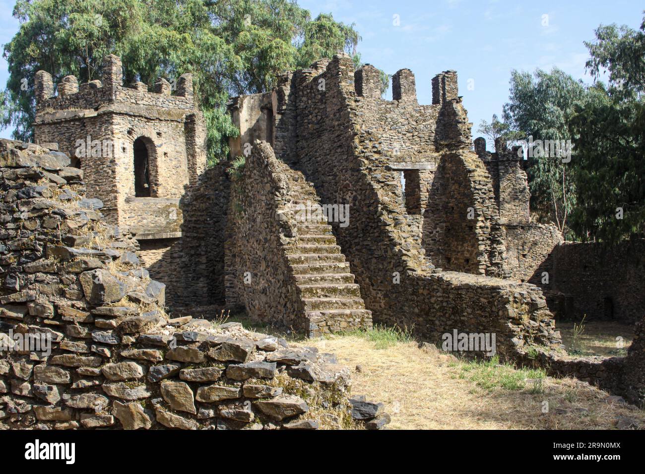 Afrika, Äthiopien, Gondar The Royal Gehäuse Alem Seghed Fasil Burg Stockfoto