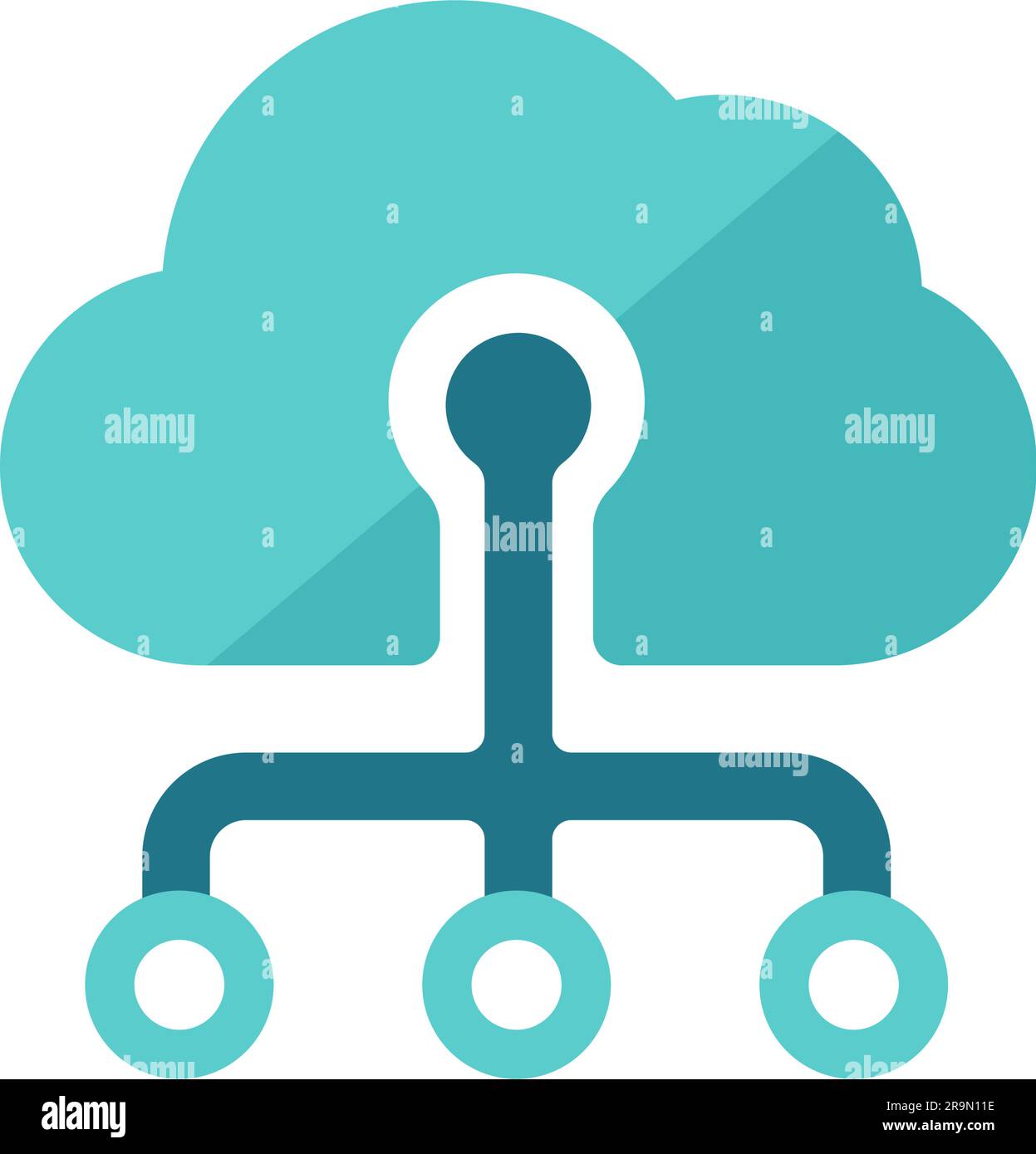 Abbildung des Cloud-Computing-Vektorsymbols Stock Vektor