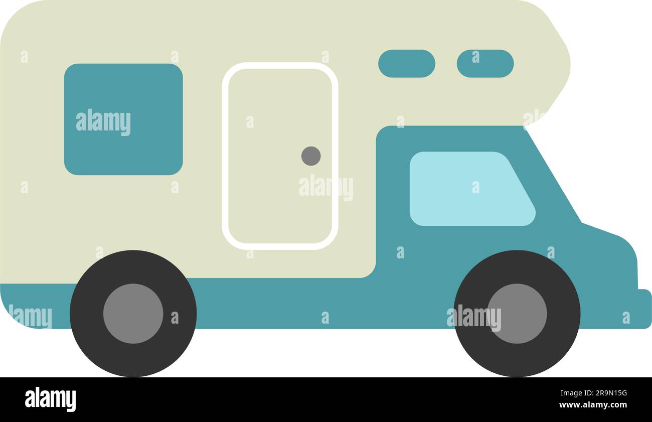 Wohnmobil, Campingwagen, Vektorsymbol-Illustration Stock Vektor