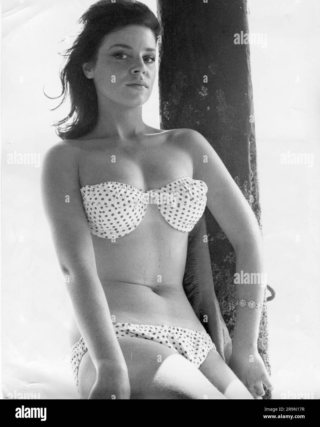 Woodcock, Carmen, britisches Model, trägt Bikini, 1960er, ADDITIONAL-RIGHTS-CLEARANCE-INFO-NOT-AVAILABLE Stockfoto