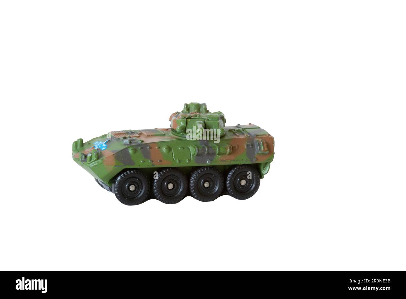 Entdecken Sie die Macht eines russischen gepanzerten Spielzeugträgers. Detaillierte Replikate für Sammler und Geschichtsliebhaber. Kraftvoll und fesselnd! Stockfoto