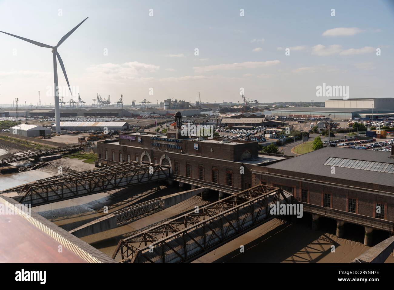 Tilbury Essex, England, 1. Juni 2023. Port of London Authority, das London International Cruise Terminal Gebäude. Stockfoto