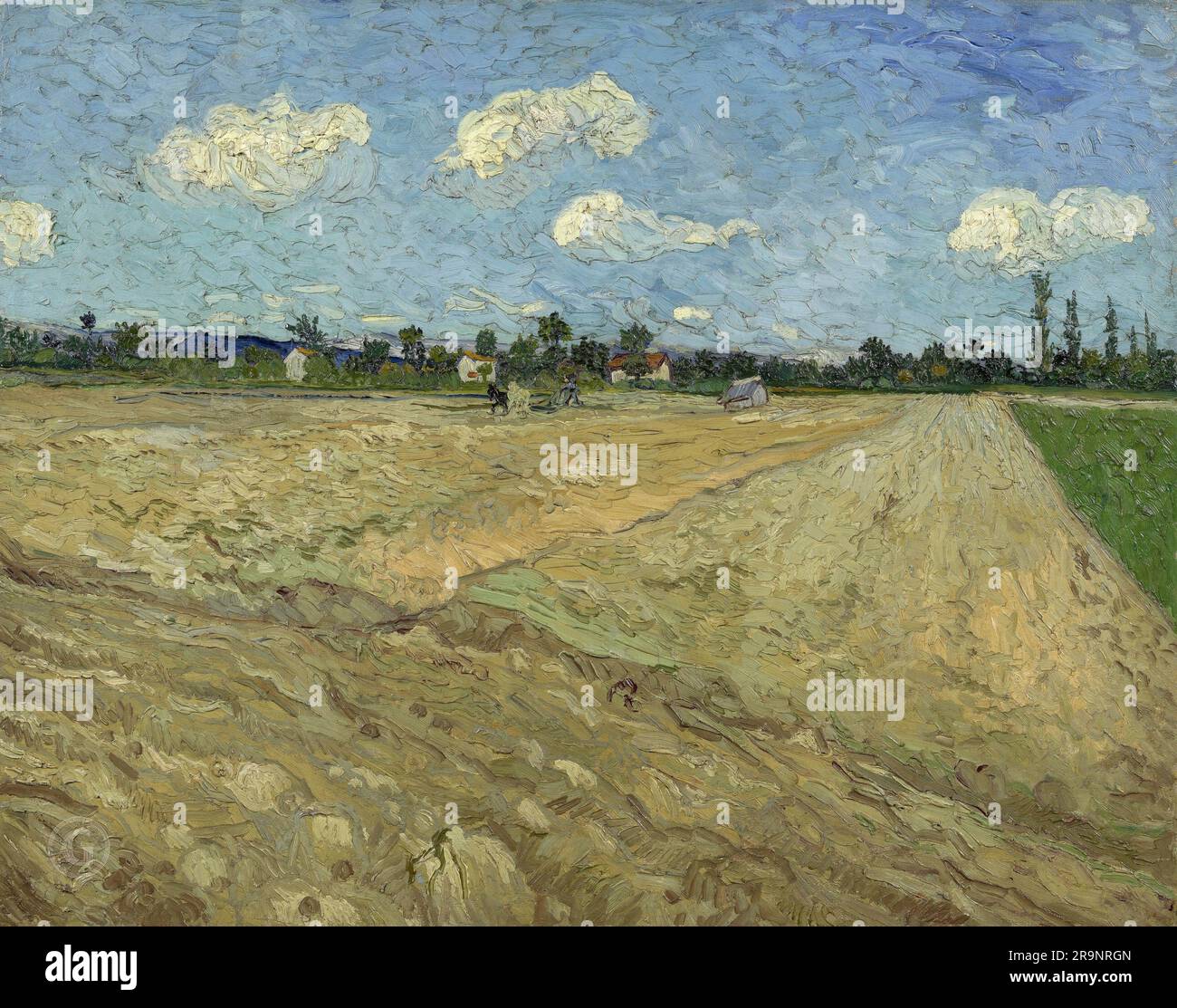 Vincent van Gogh – gepflügtes Feld 1888 Stockfoto