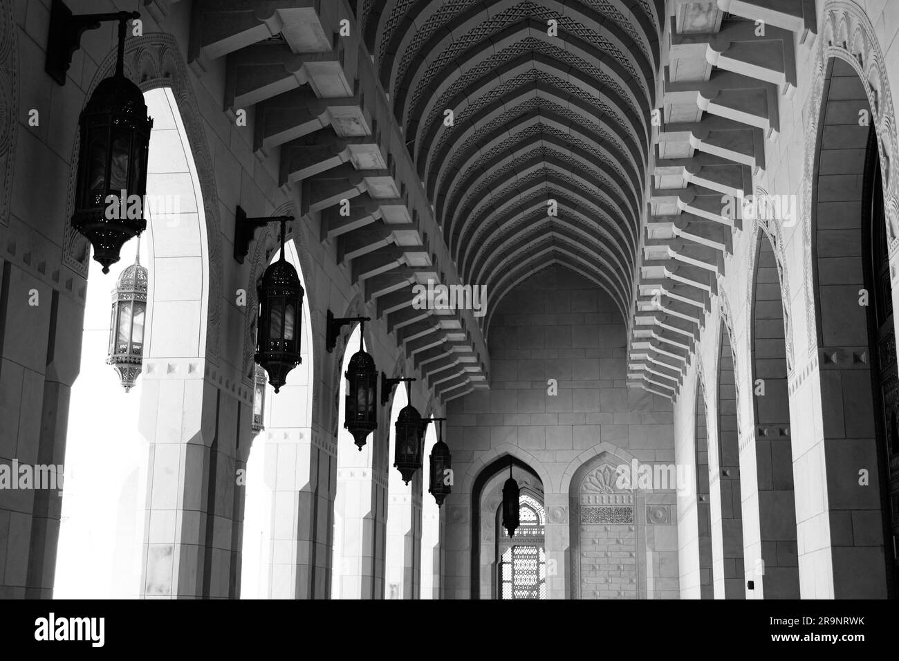 Die große Sultan-Qaboos-Moschee in Oman, Naher Osten, Asien Stockfoto