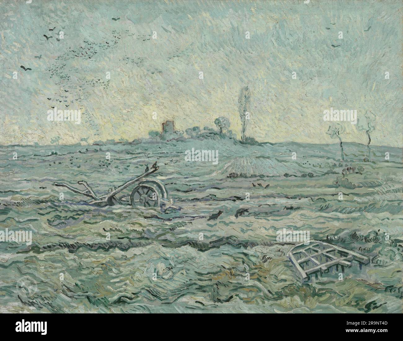 Vincent van Gogh – der Pflug und die Harrow (nach Millet) 1890. Stockfoto