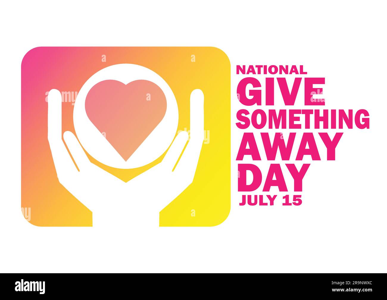 Nationaler Give-Away-Tag. Juli 15. Vektordarstellung für Grußkarte, Poster und Banner Stock Vektor