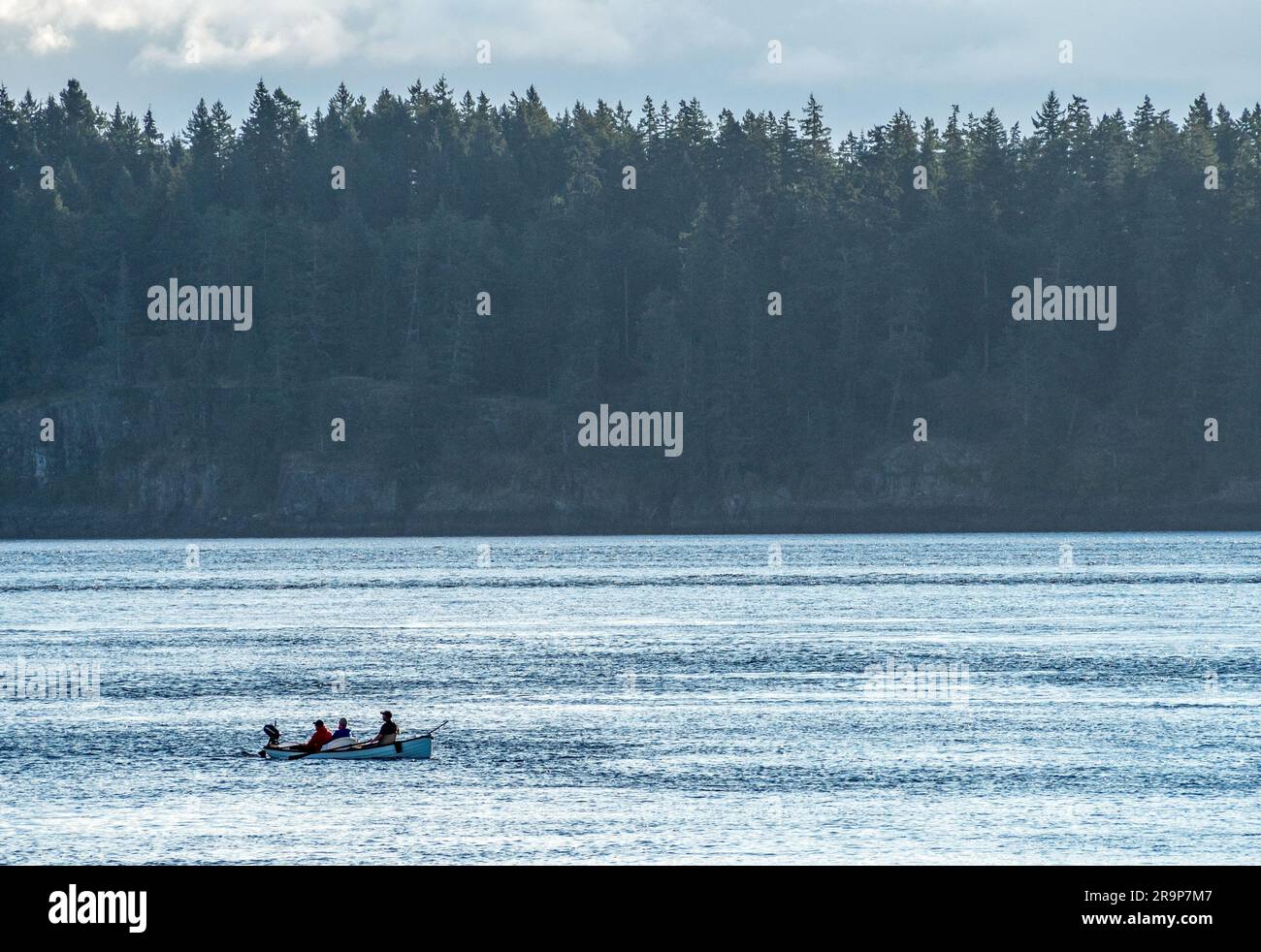 Eine Ladung einheimischer Fischer in der Nähe von Campbell River, British Columbia, Kanada Stockfoto