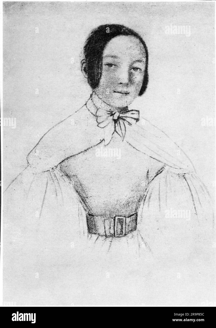 Wodzinska, Maria, 7.1.1819 - 7.12.1896, polnische Adlige, Verlobte von Frederic Chopin, Selbstportrait, ADDITIONAL-RIGHTS-CLEARANCE-INFO-NOT-AVAILABLE Stockfoto