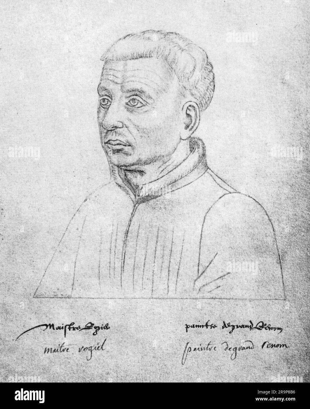 Rogier van der Weyden, 1399 / 1400 - 18,6.1464, Flämischer Maler, Druck nach Zeichnung, Recueil d'Arras, ADDITIONAL-RIGHTS-CLEARANCE-INFO-NOT-AVAILABLE Stockfoto