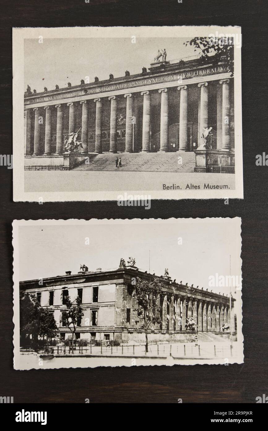 Berlin Altes Museum 1930er und nach WW2 1945 Stockfoto