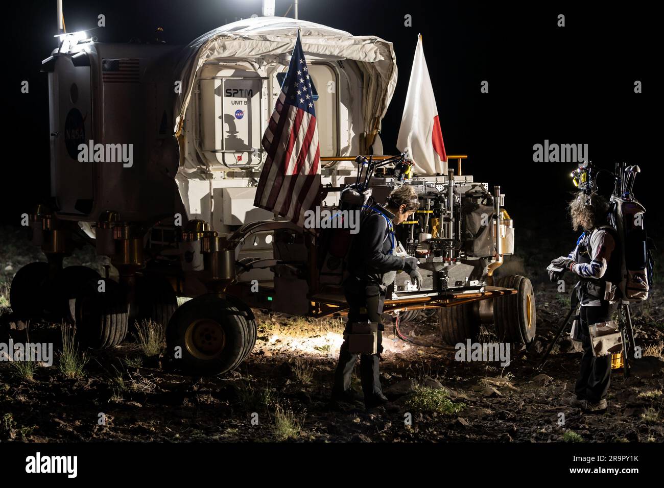 Fotografische Dokumentation wurde für Desert Rats 2022 in Flagstaff, Arizona, durchgeführt, um das Desert Rats Project 2023 zu unterstützen und Personal- und operative Trainingsübungen zu erfassen. Stockfoto