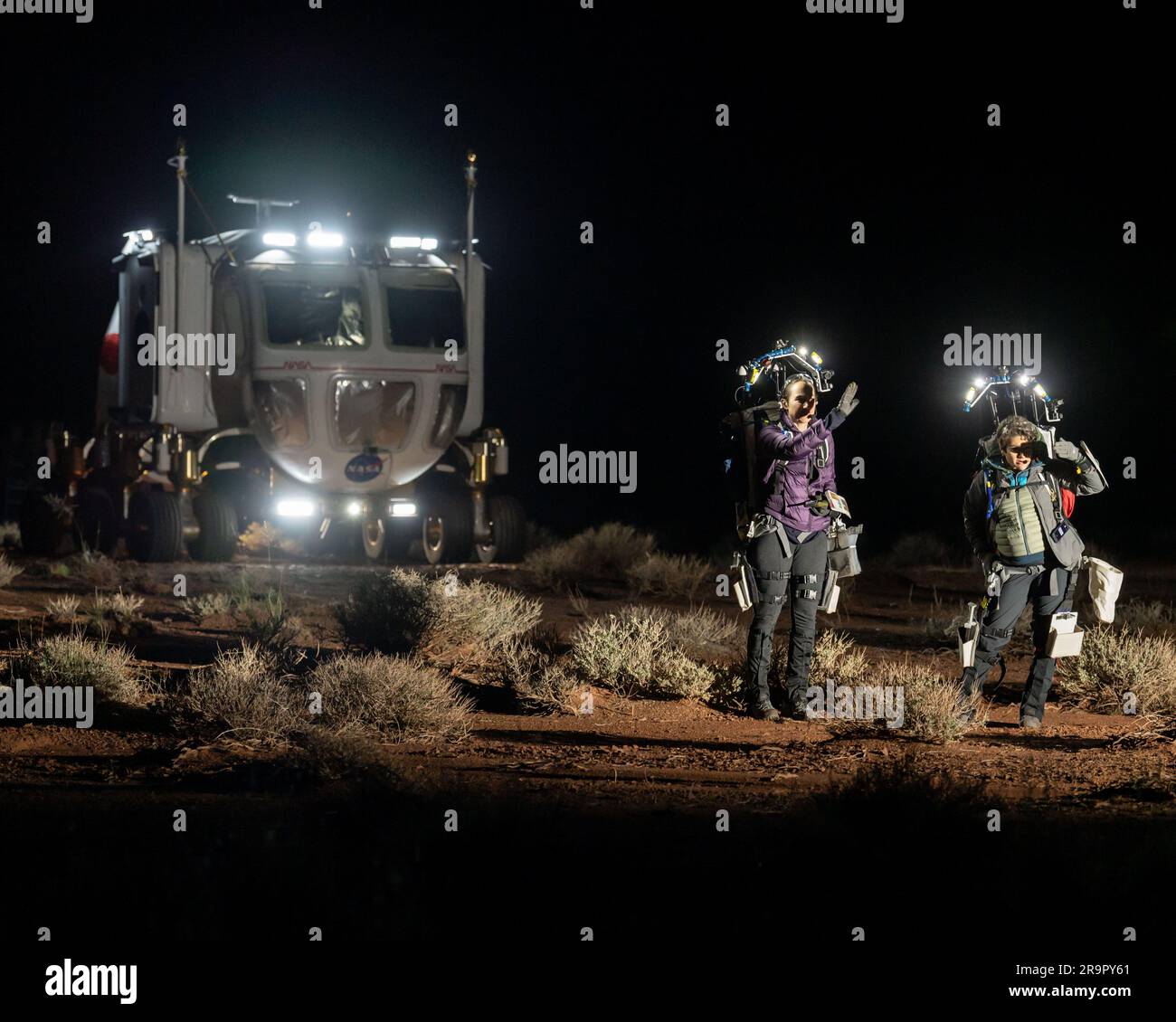 Desert Rats 2022 Übungen in Flagstaff, Arizona, wurden mit fotografischer Unterstützung dokumentiert, wobei Personal, Ausrüstung und operative Trainingsaktivitäten für Project 2023 erfasst wurden. Stockfoto