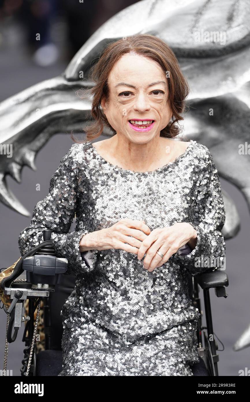 Liz Carr nimmt an der britischen Premiere der Witcher Staffel 3 im Now Building in London Teil. Bilddatum: Mittwoch, 28. Juni 2023. Stockfoto