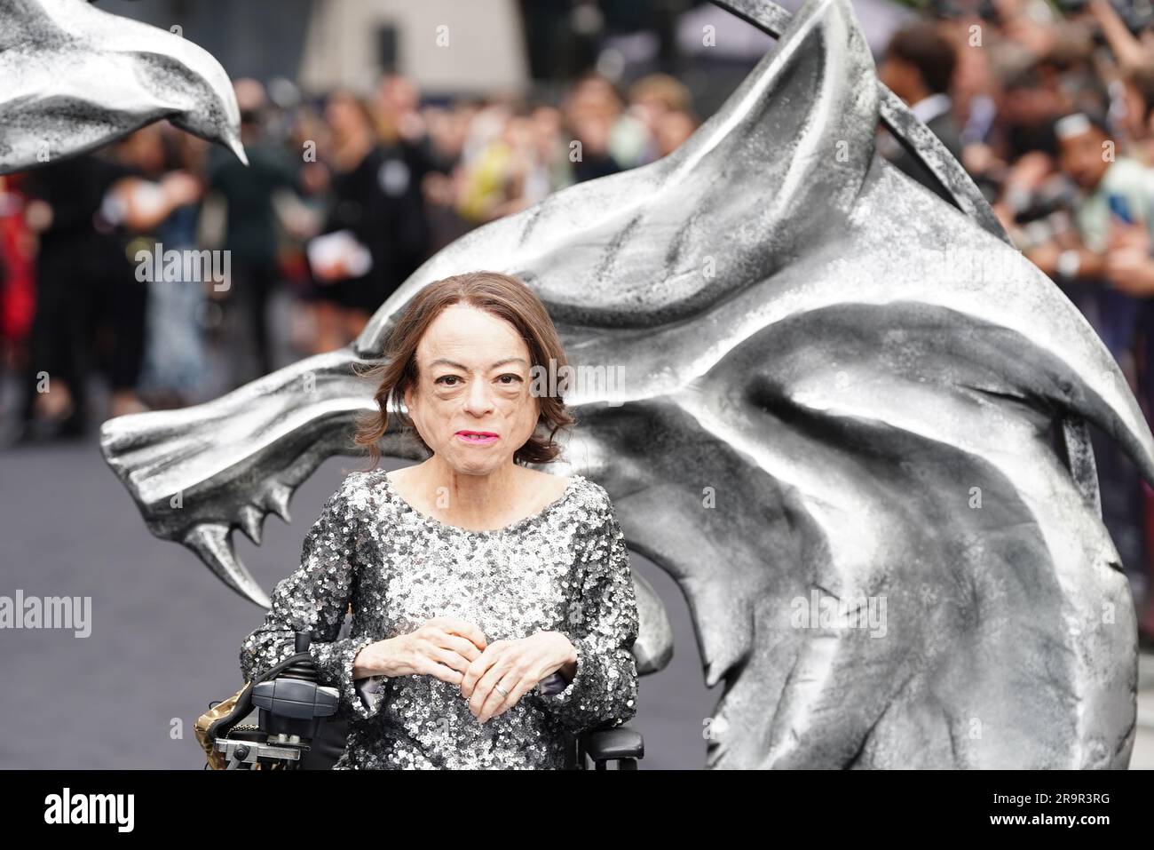 Liz Carr nimmt an der britischen Premiere der Witcher Staffel 3 im Now Building in London Teil. Bilddatum: Mittwoch, 28. Juni 2023. Stockfoto