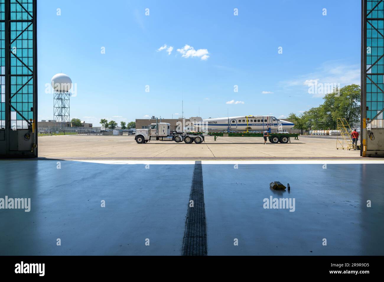 Die Twin Otter Flugzeuge werden stillgelegt und aus dem aktiven Dienst und Betrieb genommen. Stockfoto