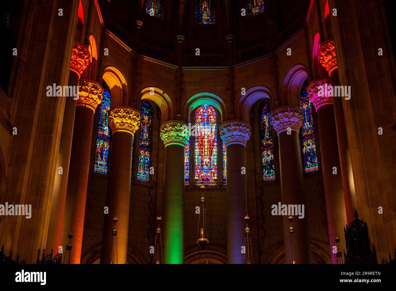 Cathedral Church of Saint John the Divine im Stadtviertel Morningside Heights von Manhattan in New York City Stockfoto