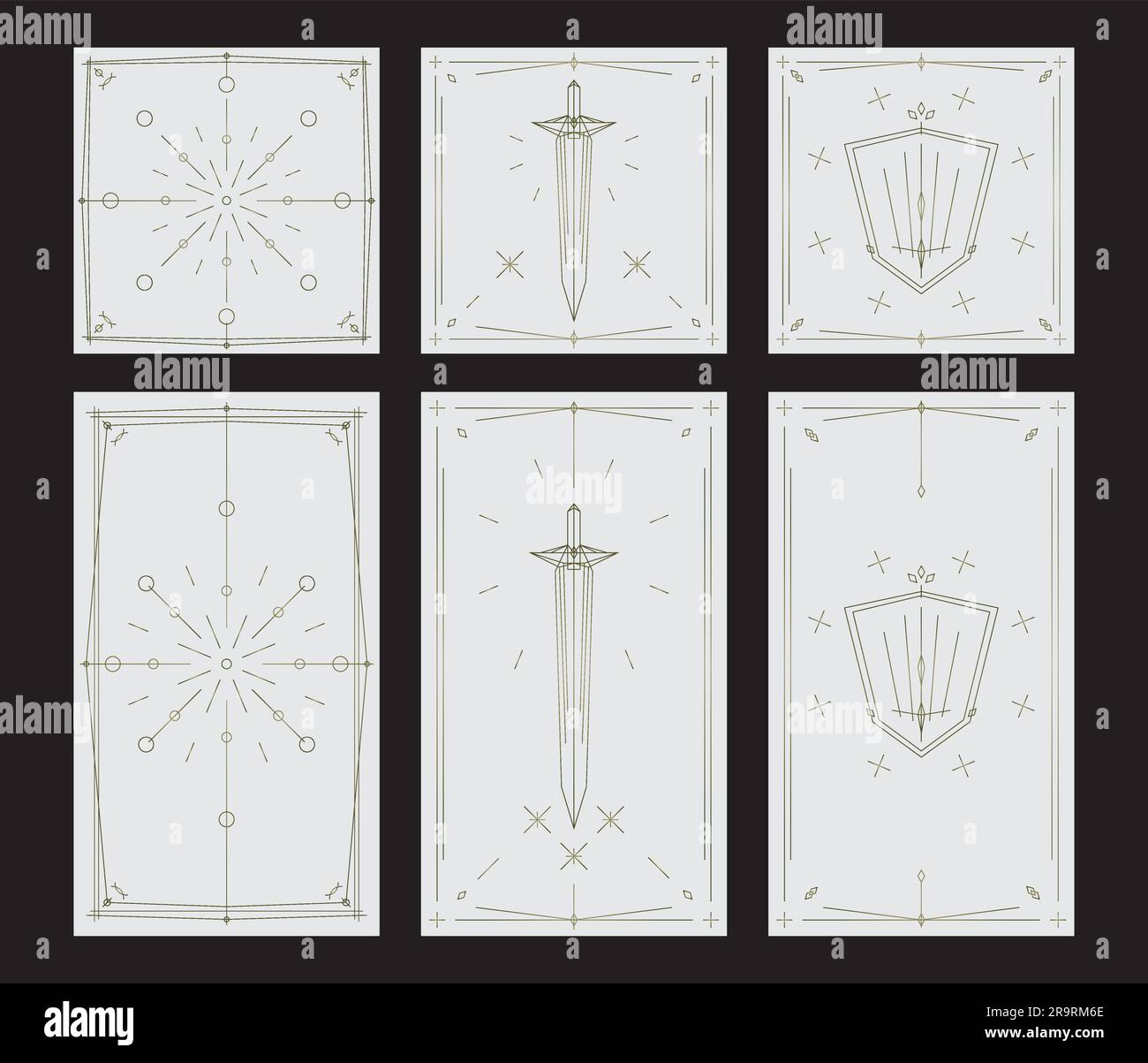 Art-Deco-Linie am Rand. Moderne goldene rahmen in arabisch, dekorative Linien und geometrischer goldener Etikettenrahmen. Viktorianisches altes, antikes, elegantes Hotel Stock Vektor