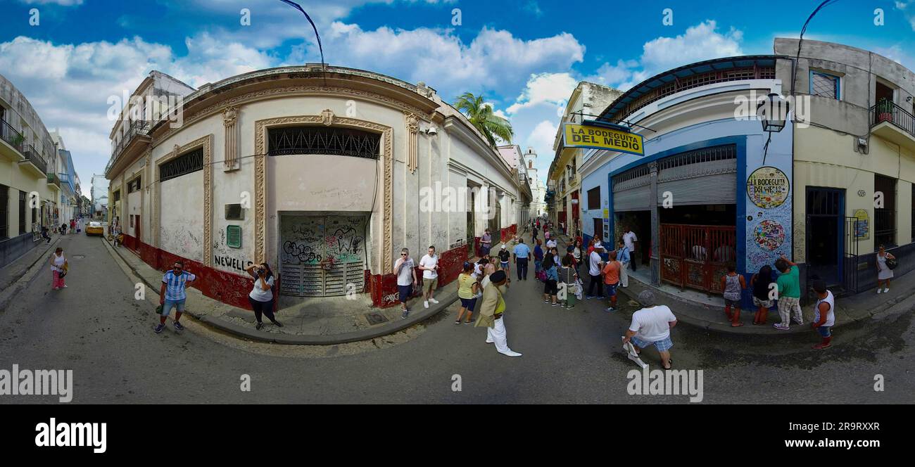 Das tägliche Leben auf der kubanischen Straße, Havanna, La Habana, Kuba Stockfoto