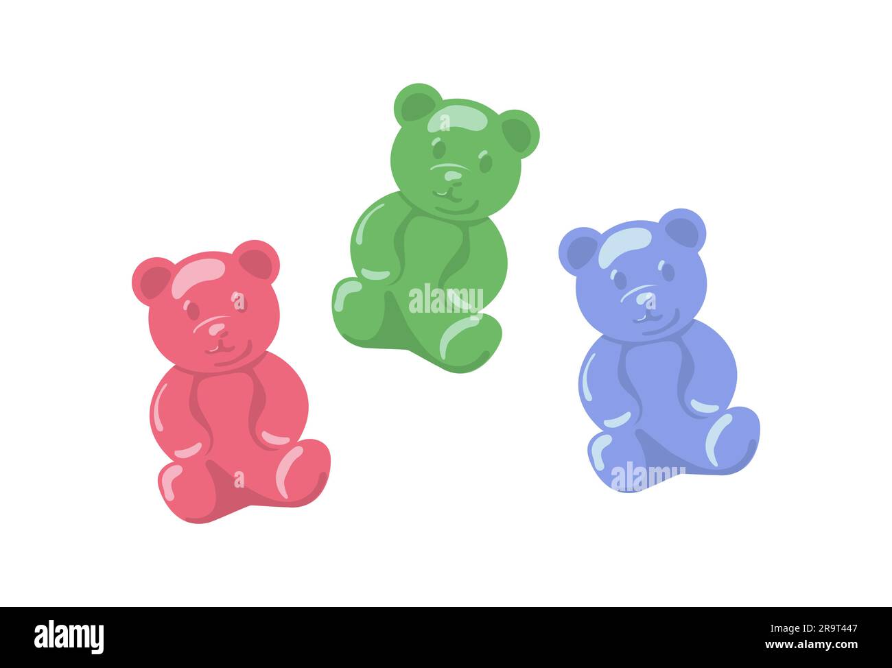 Ein Set bunter Gelee-Bären Stock Vektor