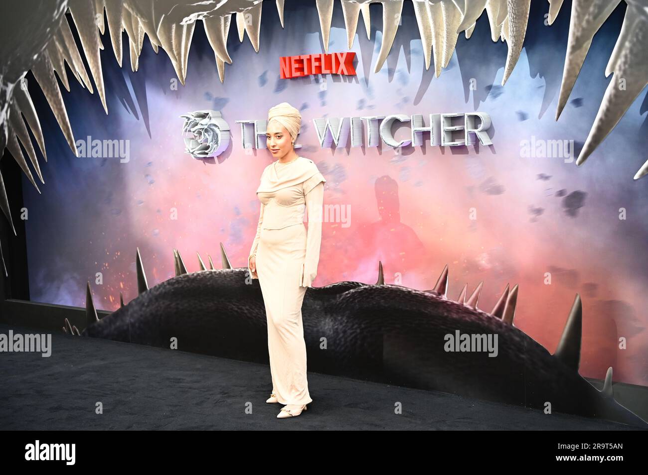 London, Großbritannien. Juni 28 2023. Mariah Idrissi besucht die britische Premiere DER WITCHER Staffel 3 im Now Building, Centre Point, St Giles Square, London, Großbritannien. Kredit: Siehe Li/Picture Capital/Alamy Live News Stockfoto