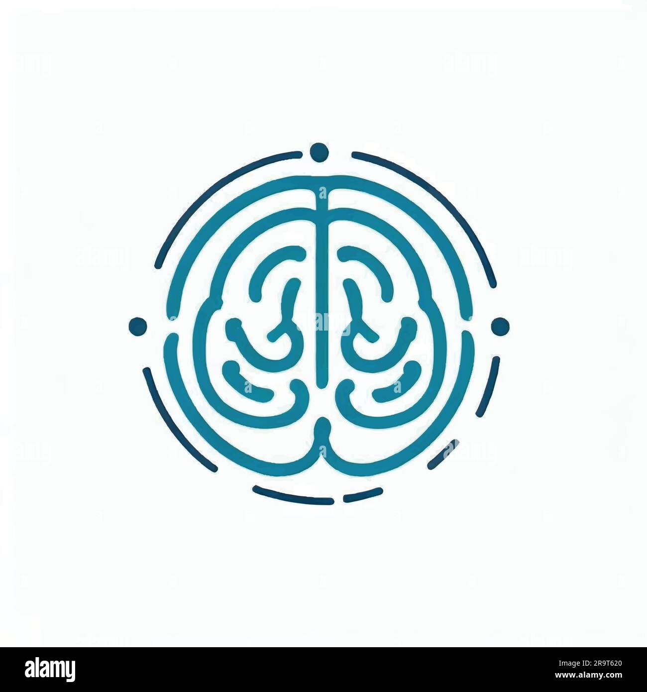 Logo für verschiedenes Gehirn auf weißem Hintergrund Stock Vektor