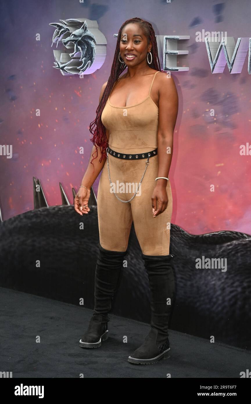 London, Großbritannien. Juni 28 2023. Scarlett Douglas besucht die britische Premiere DER WITCHER Staffel 3 im Now Building, Centre Point, St Giles Square, London, Großbritannien. Kredit: Siehe Li/Picture Capital/Alamy Live News Stockfoto