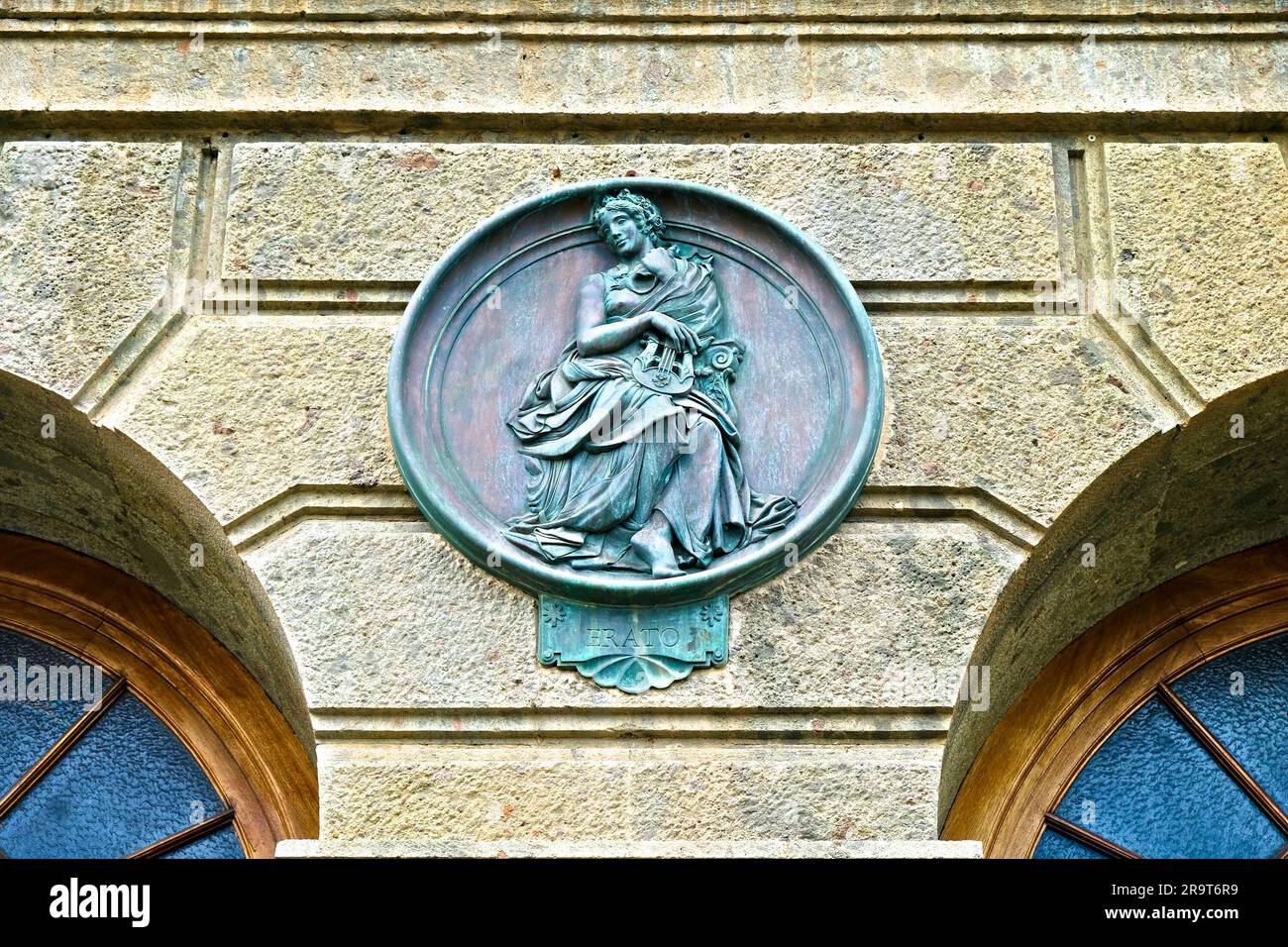 Erato, griechische Muse der Liebesdichtung. Stockfoto