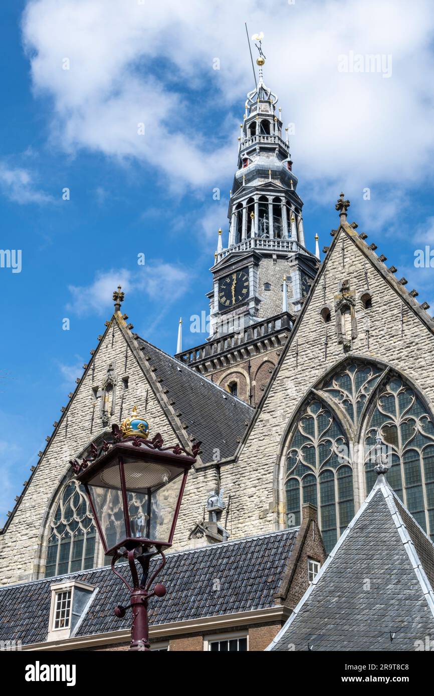 Oudekerkstoren Kirche und Towere in Amsterdam Stockfoto