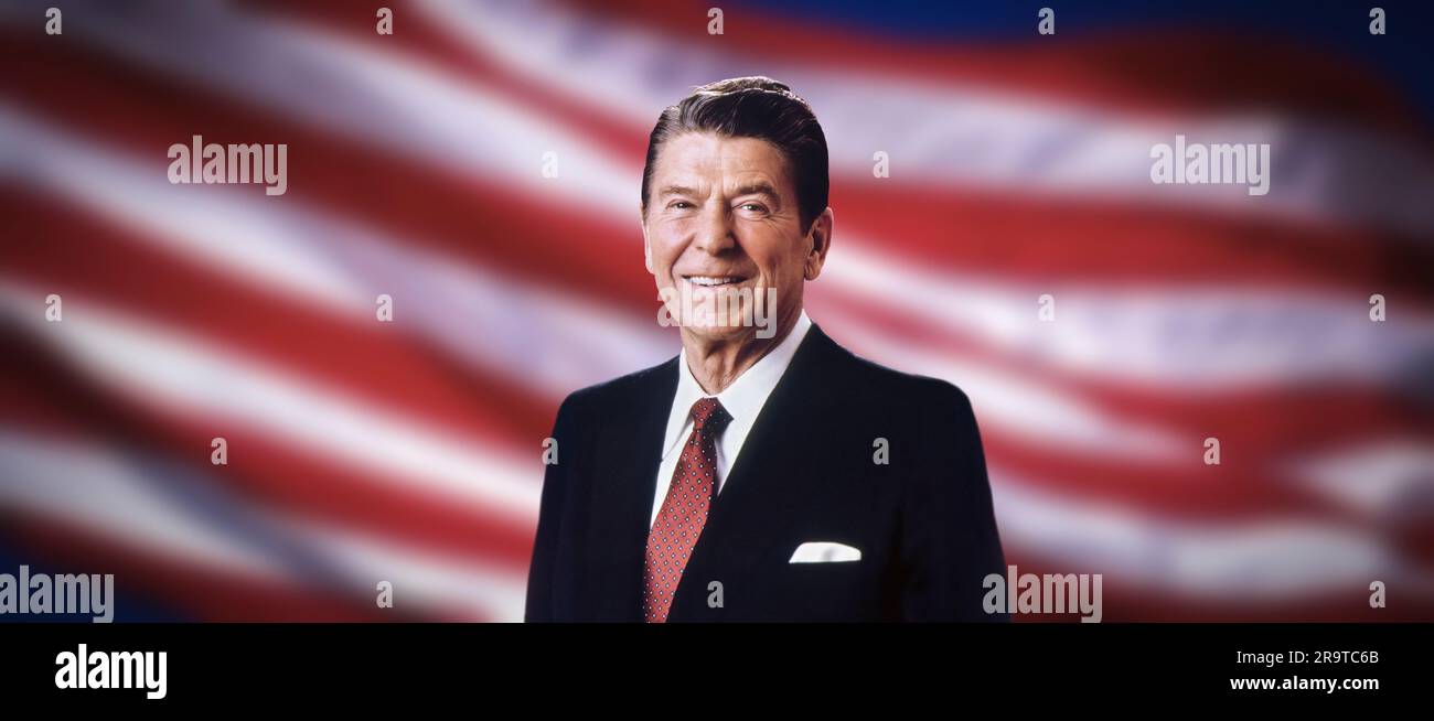 Porträt von Ronald Reagan, 40. Präsident der Vereinigten Staaten von Amerika Stockfoto