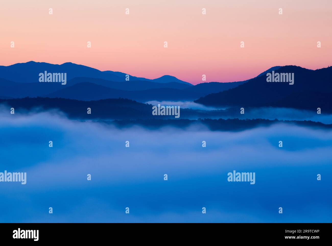 Adirondack Mountains bei Sonnenaufgang, New York, USA Stockfoto