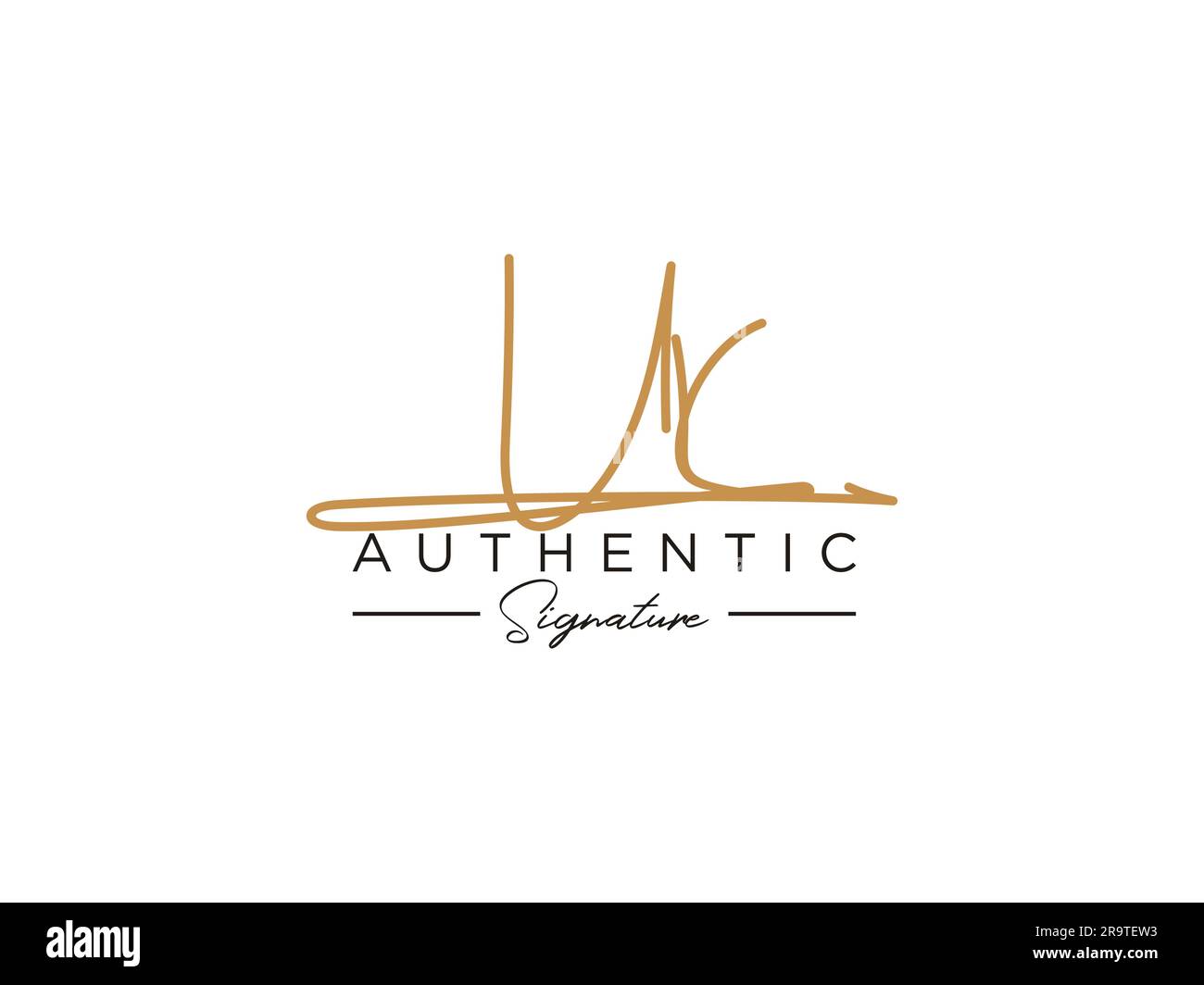 Vektor für die UR-Signature-Logo-Vorlage. Stock Vektor