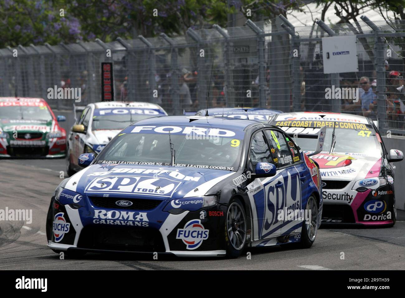 Das Supercar Championship Race V8 auf der Sydney Telstra 500 im Sydney Olympic Park findet vom 3-5. Dezember in Sydney, Australien - 05.12.10 Uhr statt Stockfoto