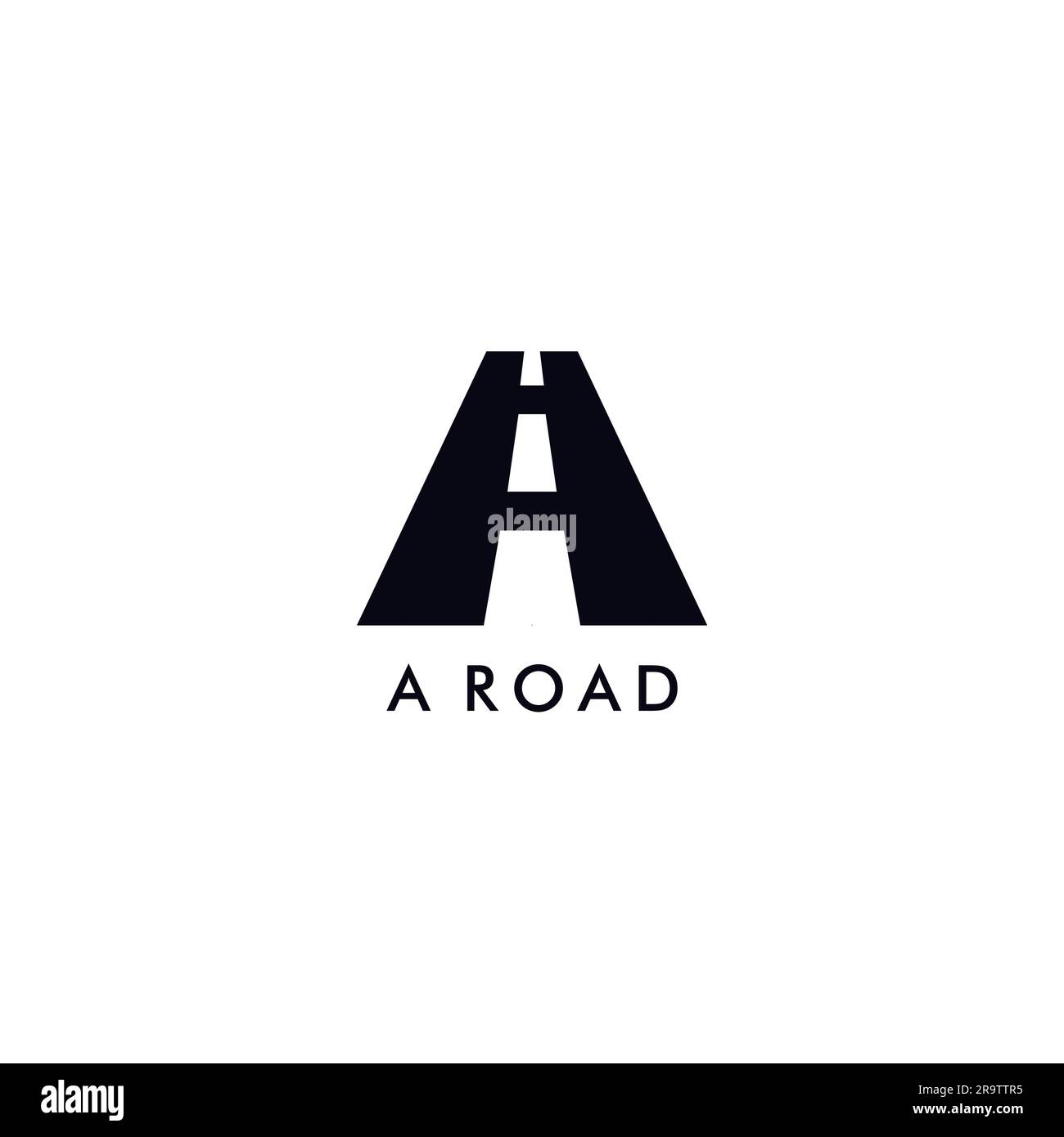 Ein Straßenlogo. Design Von Straßensymbolen Stock Vektor
