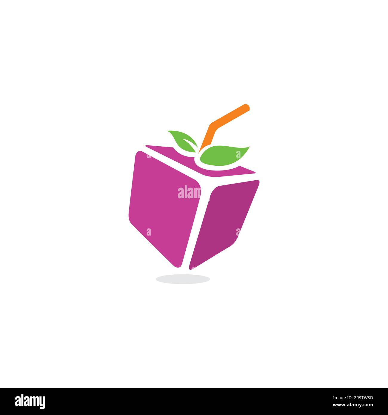 Ice Cube Juice Logo. Logo Für Fruchtsaft Stock Vektor