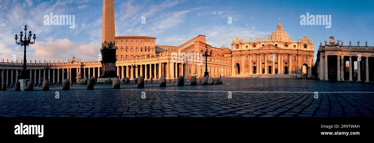 Panoramablick auf Petersplatz, Vatikanstadt, Rom, Italien Stockfoto