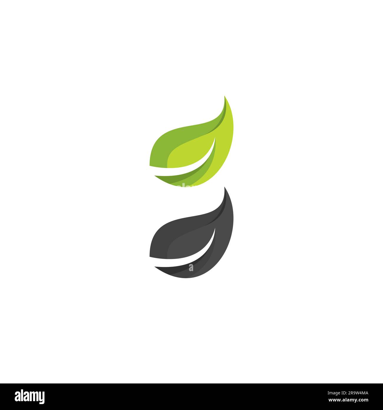 Leaf Vector Logo-Design. Vektor Des Blattsymbols Stock Vektor