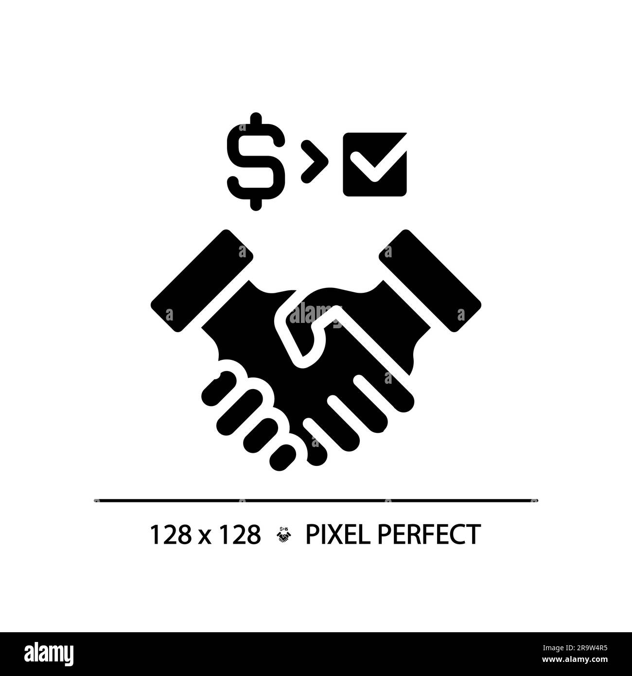 Pixel Perfect – Symbol für den Stil der Partnerschaft Stock Vektor