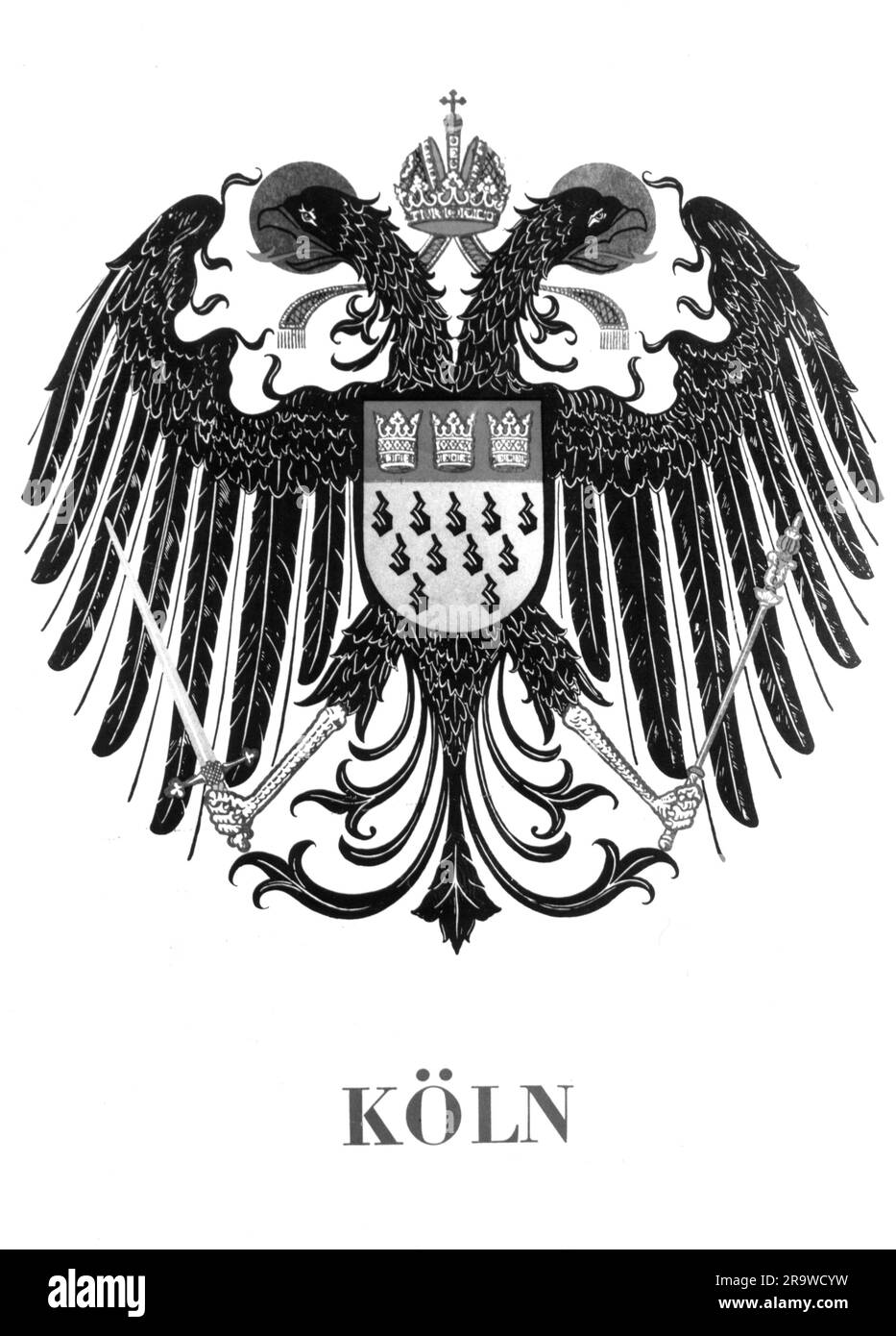 Heraldry, Wappen, Deutschland, Köln, Großstadt Waffen der Freien Kaiserstadt Köln 1475 - 1796, DAS URHEBERRECHT DES KÜNSTLERS MUSS NICHT GEKLÄRT WERDEN Stockfoto