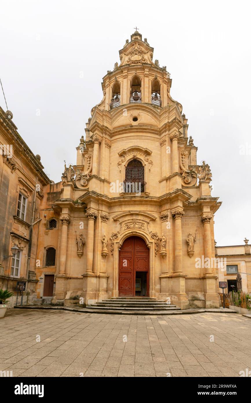 Chiesa di San Giuseppe XVIII. Jahrhundert, Ragusa Ibla, Sizilien, Italien. Die Kirche im Barockstil wurde zwischen 1756 und 1796 erbaut. Stockfoto