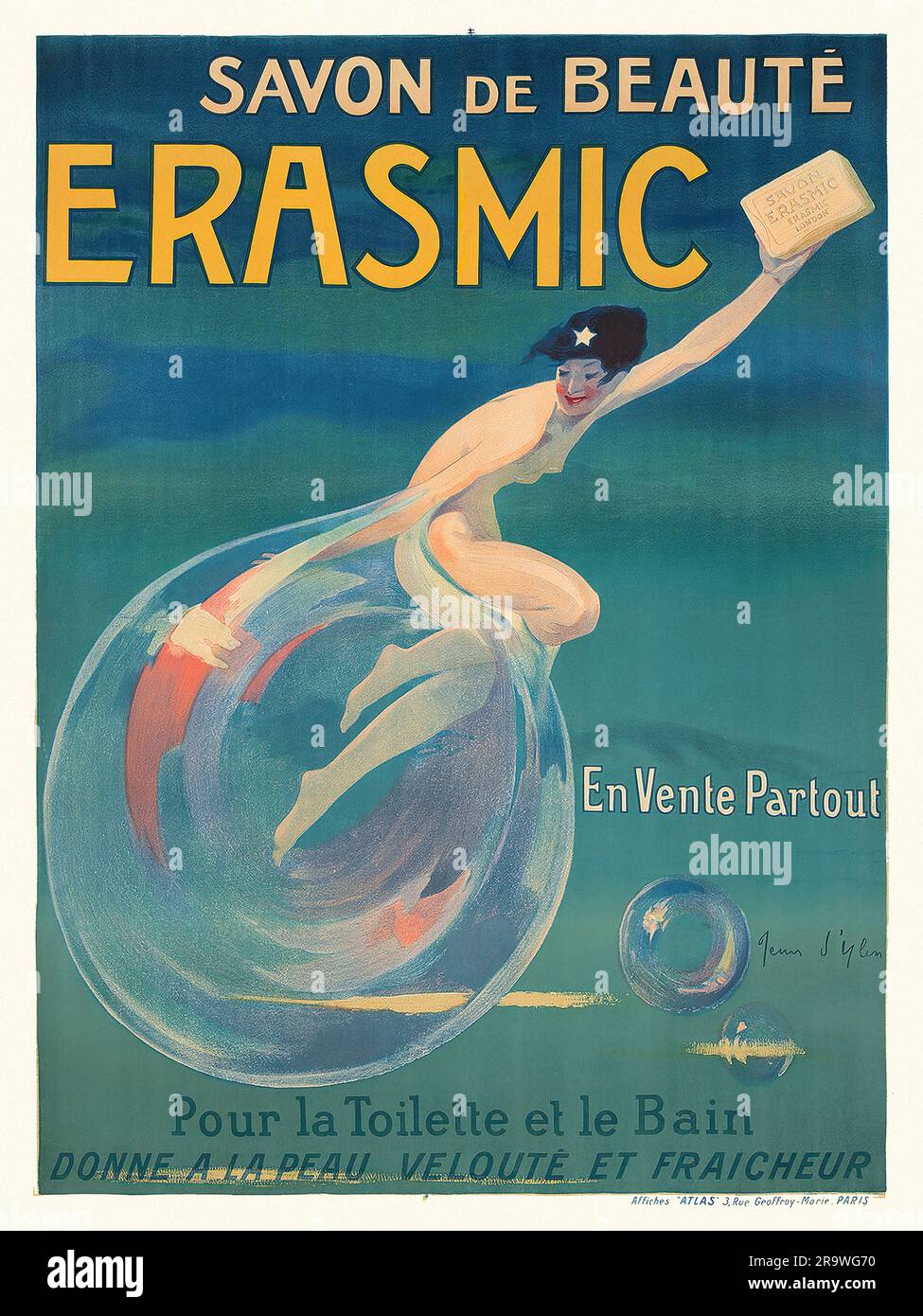 Savon de beauté. Erasmic von Jean d' Ylen (1866-1938). Poster wurde 1912 in Frankreich veröffentlicht. Stockfoto