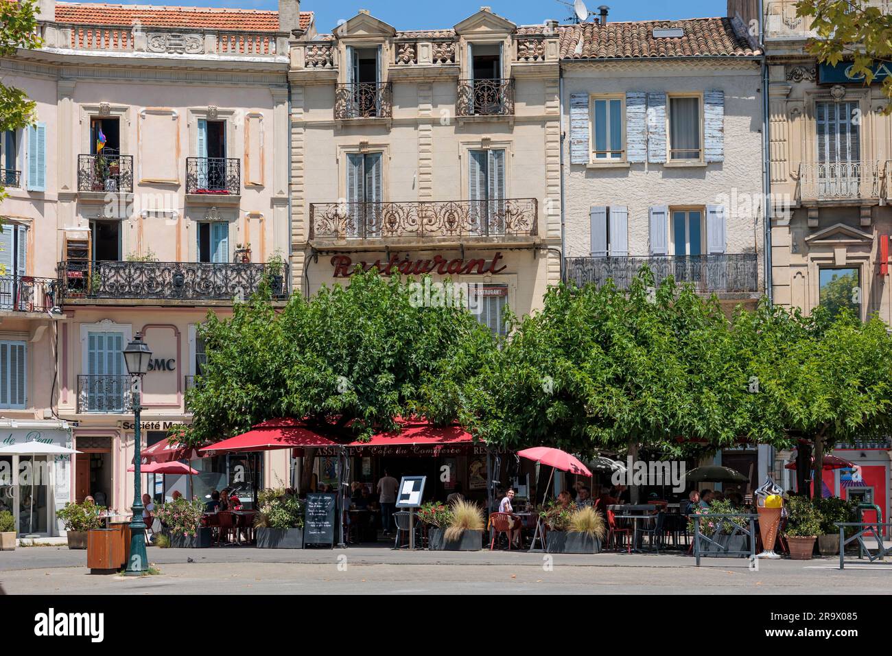 Straßenszene Forcalquier Provence-Alpes-Cotes d'Azur Frankreich Stockfoto