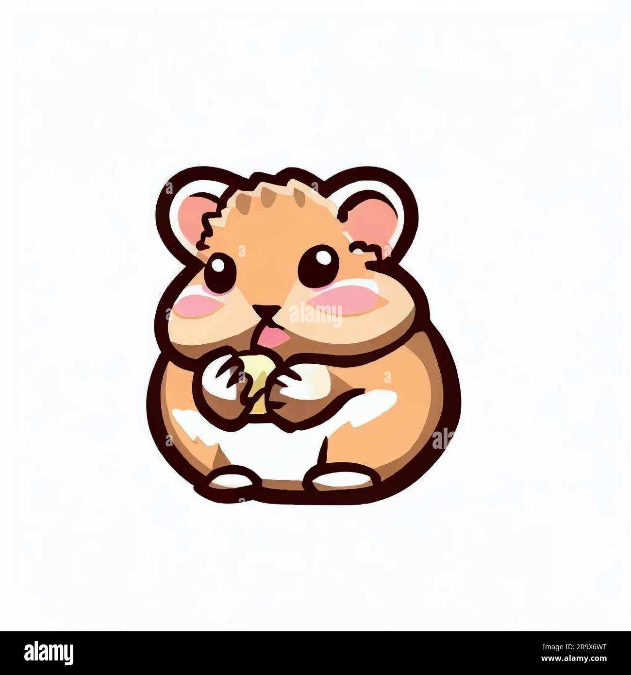 Hamster-Logo auf einem weißen Bildschirm Stock Vektor